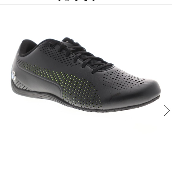 BMW Puma Black and Yellow Green Athletic Shoes - Picture 3 of 17